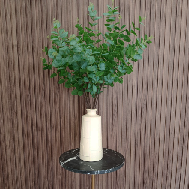 Vase en Céramique avec Eucalyptus Artificiel